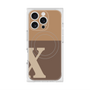 プレミアムスクエアケース with MagSafe［ オリジナル - initial two tone - X brown ］