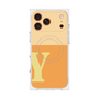 プレミアムスクエアケース with MagSafe［ オリジナル - initial two tone - Y orange ］