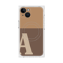 プレミアムスクエアケース with MagSafe［ オリジナル - initial two tone - A brown ］