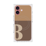 プレミアムスクエアケース with MagSafe［ オリジナル - initial two tone - B brown ］
