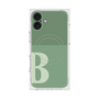 プレミアムスクエアケース with MagSafe［ オリジナル - initial two tone - B green ］