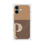 プレミアムスクエアケース with MagSafe［ オリジナル - initial two tone - P brown ］