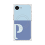 プレミアムスクエアケース with MagSafe［ オリジナル - initial two tone - P blue ］