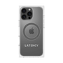 プレミアムスクエアケース with MagSafe［ LATENCY - Logotype - Gray ］