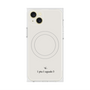 プレミアムスクエアケース with MagSafe［ 1PIU1UGUALE3 - ロゴ - ホワイト ］