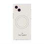 プレミアムスクエアケース with MagSafe［ 1PIU1UGUALE3 - ロゴ - ホワイト ］