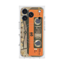 プレミアムスクエアケース with MagSafe［ RETORO CASSETTE TAPE - Skeleton Orange ］