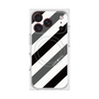 プレミアムスクエアケース with MagSafe［ Big Stripe - Black × Gray ］