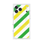 プレミアムスクエアケース with MagSafe［ Big Stripe - Green × Yellow ］