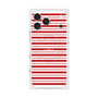 プレミアムスクエアケース with MagSafe［ Small Border - Red ］