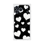 プレミアムスクエアケース with MagSafe［ Dot Hearts - Black ］