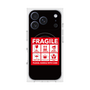 プレミアムスクエアケース with MagSafe［ FRAGILE Sticker - Black ］