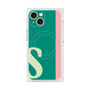 プレミアムスクエアケース with MagSafe［ オリジナル - initial color line - S green ］