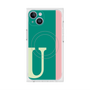プレミアムスクエアケース with MagSafe［ オリジナル - initial color line - U green ］
