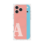 プレミアムスクエアケース with MagSafe［ オリジナル - initial color line - A pink ］