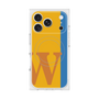 プレミアムスクエアケース with MagSafe［ オリジナル - initial color line - W orange ］