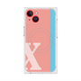 プレミアムスクエアケース with MagSafe［ オリジナル - initial color line - X pink ］