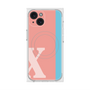 プレミアムスクエアケース with MagSafe［ オリジナル - initial color line - X pink ］