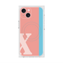 プレミアムスクエアケース with MagSafe［ オリジナル - initial color line - X pink ］