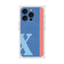プレミアムスクエアケース with MagSafe［ オリジナル - initial color line - X blue ］