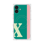 プレミアムスクエアケース with MagSafe［ オリジナル - initial color line - X green ］