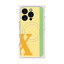プレミアムスクエアケース with MagSafe［ オリジナル - initial color line - X yellow ］