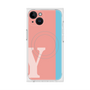 プレミアムスクエアケース with MagSafe［ オリジナル - initial color line - Y pink ］