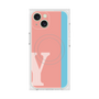プレミアムスクエアケース with MagSafe［ オリジナル - initial color line - Y pink ］
