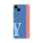 プレミアムスクエアケース with MagSafe［ オリジナル - initial color line - Y blue ］