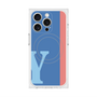 プレミアムスクエアケース with MagSafe［ オリジナル - initial color line - Y blue ］