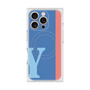 プレミアムスクエアケース with MagSafe［ オリジナル - initial color line - Y blue ］
