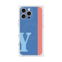 プレミアムスクエアケース with MagSafe［ オリジナル - initial color line - Y blue ］