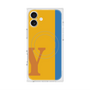 プレミアムスクエアケース with MagSafe［ オリジナル - initial color line - Y orange ］