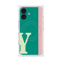 プレミアムスクエアケース with MagSafe［ オリジナル - initial color line - Y green ］