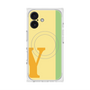 プレミアムスクエアケース with MagSafe［ オリジナル - initial color line - Y yellow ］