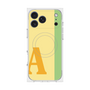 プレミアムスクエアケース with MagSafe［ オリジナル - initial color line - A yellow ］