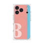 プレミアムスクエアケース with MagSafe［ オリジナル - initial color line - B pink ］