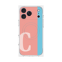 プレミアムスクエアケース with MagSafe［ オリジナル - initial color line - C pink ］