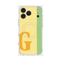 プレミアムスクエアケース with MagSafe［ オリジナル - initial color line - G yellow ］