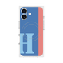 プレミアムスクエアケース with MagSafe［ オリジナル - initial color line - H blue ］