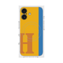 プレミアムスクエアケース with MagSafe［ オリジナル - initial color line - H orange ］