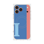 プレミアムスクエアケース with MagSafe［ オリジナル - initial color line - I blue ］