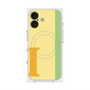 プレミアムスクエアケース with MagSafe［ オリジナル - initial color line - I yellow ］