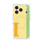 プレミアムスクエアケース with MagSafe［ オリジナル - initial color line - I yellow ］