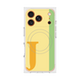 プレミアムスクエアケース with MagSafe［ オリジナル - initial color line - J yellow ］