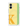 プレミアムスクエアケース with MagSafe［ オリジナル - initial color line - K yellow ］