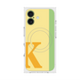 プレミアムスクエアケース with MagSafe［ オリジナル - initial color line - K yellow ］