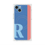 プレミアムスクエアケース with MagSafe［ オリジナル - initial color line - R blue ］