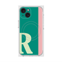 プレミアムスクエアケース with MagSafe［ オリジナル - initial color line - R green ］