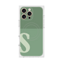 プレミアムスクエアケース with MagSafe［ オリジナル - initial two tone - S green ］